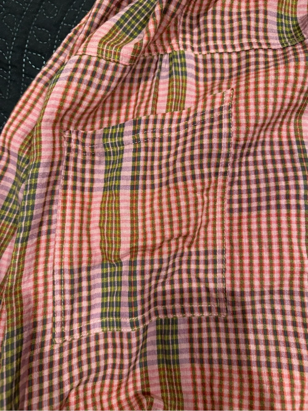 NATURAL LIFE Plaid Overalls - Picture 5 of 6